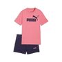Puma ESS No.1 Logo Tee and Shorts Set G - Wild Pink