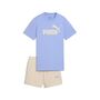 Puma ESS No.1 Logo Tee and Shorts Set G - Intense Lavender