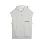 Puma M GRAPHICS FRENCH TERRY SLEEVELESS HOODIE - Light Gray Heather