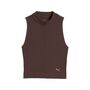 Puma W Cloudspun 1/4 Zip Tank - Chocolate Brown