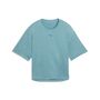 Puma W CLOUDSPUN RELAXED TEE - Baltic Sea Blue Heather