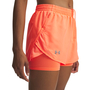 Under Armour Ua Fly By 2-In-1 Shorts - electric tangerine