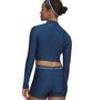 Under Armour Heatgear Crop Mock Ls - wham blue