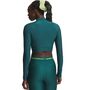 Under Armour Heatgear Crop Mock Ls - rack green