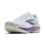Brooks Ghost 18 - white/purple hebe/green