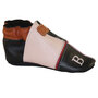 Boumy King Arthur Leder Krabbelschuhe Lauflernschuhe Babyschuhe schwarz/rose/braun 2332 