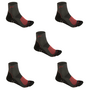 F-Lite MTB Mountainbike Short CoolMax Socken Fahrradsocken Funktionssocken Sneakersocken kurz grau/schwarz/rot 24-4513-8-0192
