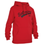 Salming Logo Hood Hoodie Hoody Pullover Kapuzenpullover rot/schwarz 1168675-0505
