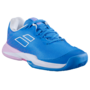Babolat Jet Mach 3 Clay Junior Sandplatz Tennis Tennisschuhe Sportschuhe blau/wei�/rosa 33S23887-4106