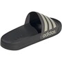 Adidas Adilette Shower Slide Badelatschen Badeschlappen Sandale grau/schwarz JI4761