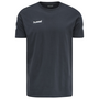 Hummel HMLGO Cotton Herren T-Shirt Herrenshirt S/S dunkelgrau/wei� 203566-8571