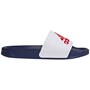 Adidas Shower Adilette Slide Badelatschen Badeschlappen Sandale weiss/blau/rot HQ6885