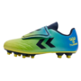 Hummel Hattrick MG JR Fu�ballschuhe Klettverschluss gr�n/blau/schwarz 217580-5031