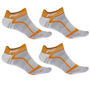 4 Paar F-Lite Road Bike Comfort Sneaker Footie Socken Fahrradsocken Funktionssocken Sneakersocken wei�/orange/grau 24-4509-7-0191