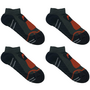 4 Paar F-Lite MTB Mountainbike Short CoolMax Socken Fahrradsocken Funktionssocken Sneakersocken kurz grau/schwarz/rot 24-4513-7-0192