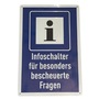 Deko Blechschild INFOSCHALTER... Schild Spruch 30x20cm B-Ware