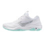 Mizuno Wave Stealth 6 Indoor Handball Volleyball Hallenschuhe Sportschuhe weiss/silber/t�rkis X1GB243045