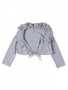 Patrizia Pepe Bolero Wickelbolero Jacke Kinderbolero grau 