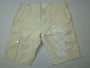 NFY 321 kurze Leinenhose Damenhose Short Bermuda beige/wei�