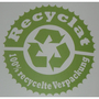 100 Recyclat Flachbeutel transparent mit Recyclat-Logodruck 300x500 50m�