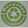 1000 Recyclat Flachbeutel transparent mit Recyclat-Logodruck 200x300mm 25m