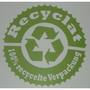 1000 Recyclat Flachbeutel transparent mit Recyclat-Logodruck 400x600 50m�