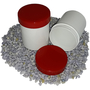 5 Salbenkruken Salbendose Kunststoffdosen 50g 60 ml Deckel rot