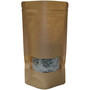 50 Aromabeutel mit Druckverschluss und Fenster braun 110x185mm
