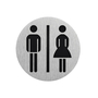 Aluminium T�rschild Bild Frau / Mann �75mm 