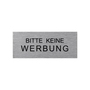 Aluminium T�rschild Bitte keine Werbung 60x25mm 