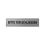 Aluminium T�rschild Bitte T�r schliessen 160x40mm 