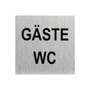 Aluminium T�rschild G�ste WC 60x60mm 