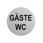 Aluminium T�rschild G�ste WC �75mm 