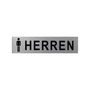 Aluminium T�rschild Mann / Herren 160x40mm 