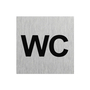 Aluminium T�rschild WC 60x60mm 