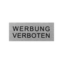 Aluminium T�rschild Werbung verboten 60x25mm 