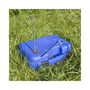 Aufbewahrungsbox f�r Zeltheringe blau mit B�rste