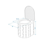 Faltbare Campingtoilette mit Deckel schwarz inkl. 12 M�lls�cke