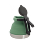 Faltbarer Wasserkocher m Edelstahlboden 1,2 l Kunststoffdeckel 4200 See green