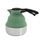 Faltbarer Wasserkocher m Edelstahlboden 1,8 l Kunststoffdeckel 4200 See green