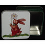 Hase Blume Wei�blechdose Osterhase 87x87x40