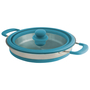 Pfanne mit Deckel 3,5 Ltr silikonblau Kochtopf Zusammenklappbarer