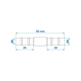 Schlauchverbinder gerade 8mm 2 St�ck im Blister