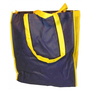 5 PP Tragetasche dunkelblau / gelb 38x42 kurzer Henkel 