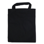 5 Baumwolltasche Mini schwarz 22x26 kurzer Henkel 