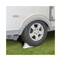Unterlegkeil Bremskeil Halter f�r PKW Anh�nger o Wohnmobil inkl. Halter wei�