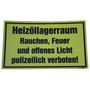 Heiz�llagerraum Rauchen Feuer u offenes Licht 