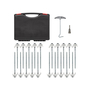 Zeltheringe 20er Set 20cm Metal schraubbar mit Kunststoff Haken Erdschrauben