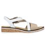 Rieker Damen Keil-Sandaletten Wei�/Beige