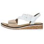 Rieker Damen Keil-Sandaletten Wei�/Beige